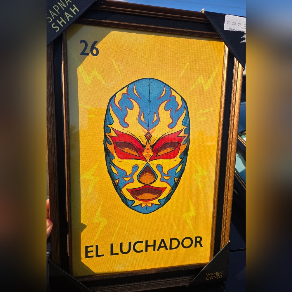 Loteria #26 El Luchador print by Sapna Shah